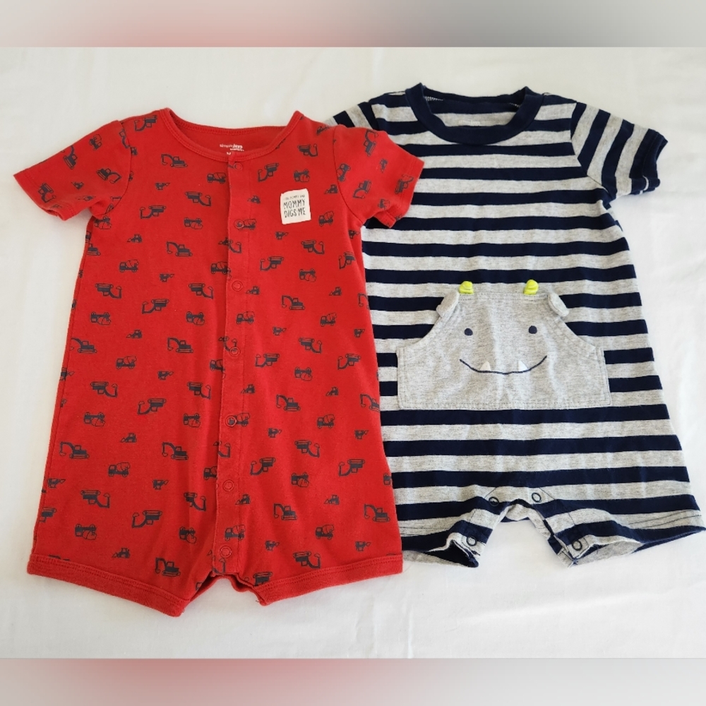 3/$15 - Two Carter's 1-pc Rompers